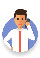 profesionálny muž na telefóne s červenou kravatou klipart