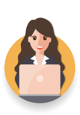 profesionálna žena na počítači klipart